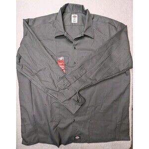 Dickies Original Fit 2XL Mens Long Sleeve Work Shirt Olive Green 574OG New NWT